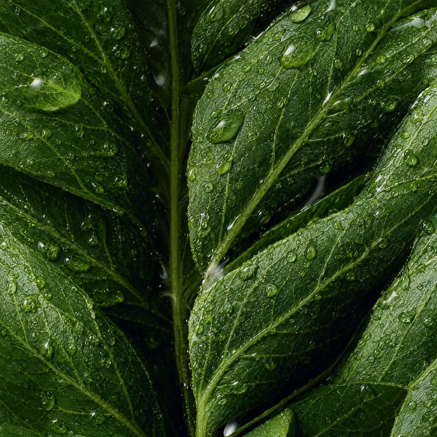 Dew on a green leaf — botanical concept artwork